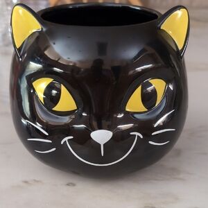 Yankee Candle Black Cat Halloween Friends Candy Dish Spooky Kitty Vase